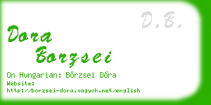 dora borzsei business card